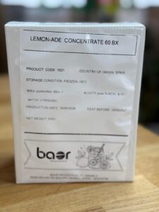 Limonada concentrada 100% fruta BAOR Products para fabricación de bebidas de hidratación